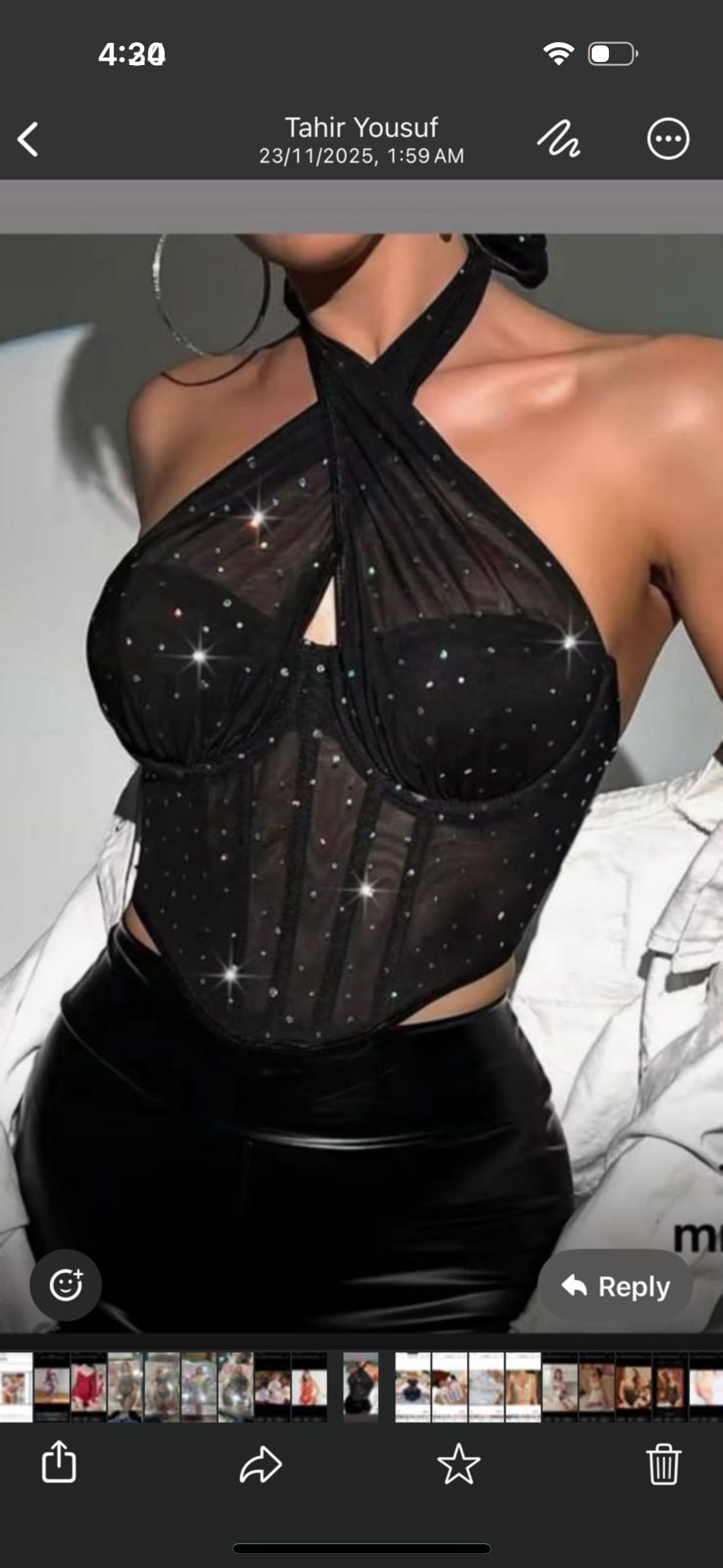 Black Embellished Halter Neck Crop Top