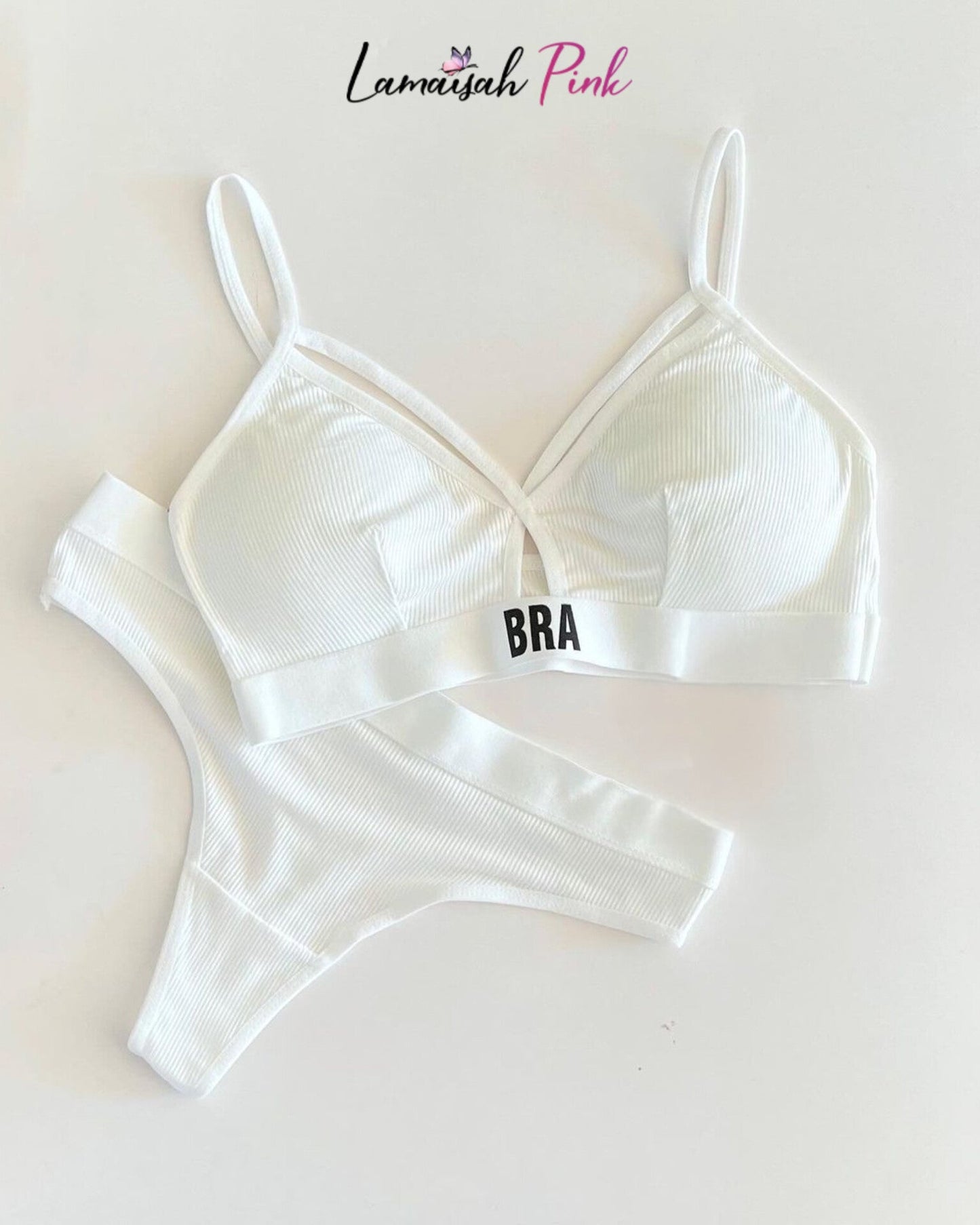 BRA Written Light Padded Bra Set.