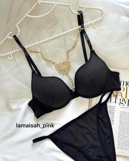 Butterfly Centre Jewel Bra Set