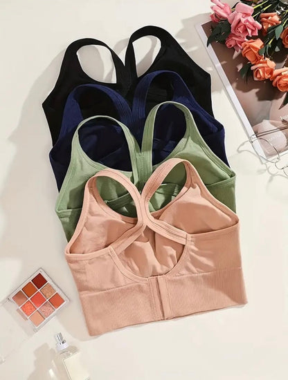 Back Hooks Sport Bra(removable pads)