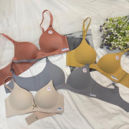 Cotton Soft Seamless Daily Wear Thin Pad T Shirt Bra