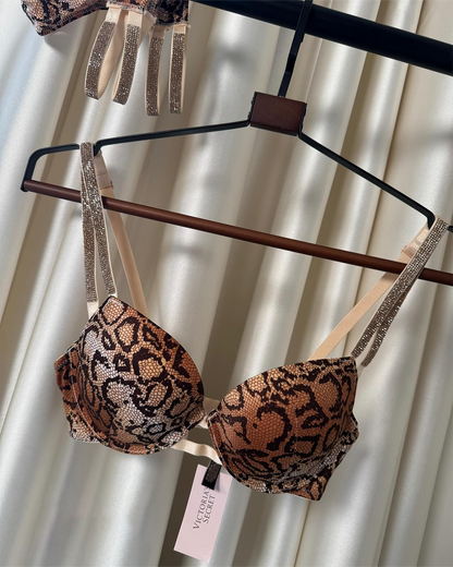 Golden Snake Print Original VS Bra Set(Imported)