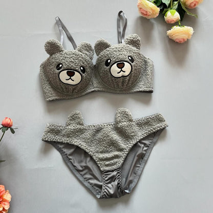 Baby Bear Bra Set Plush