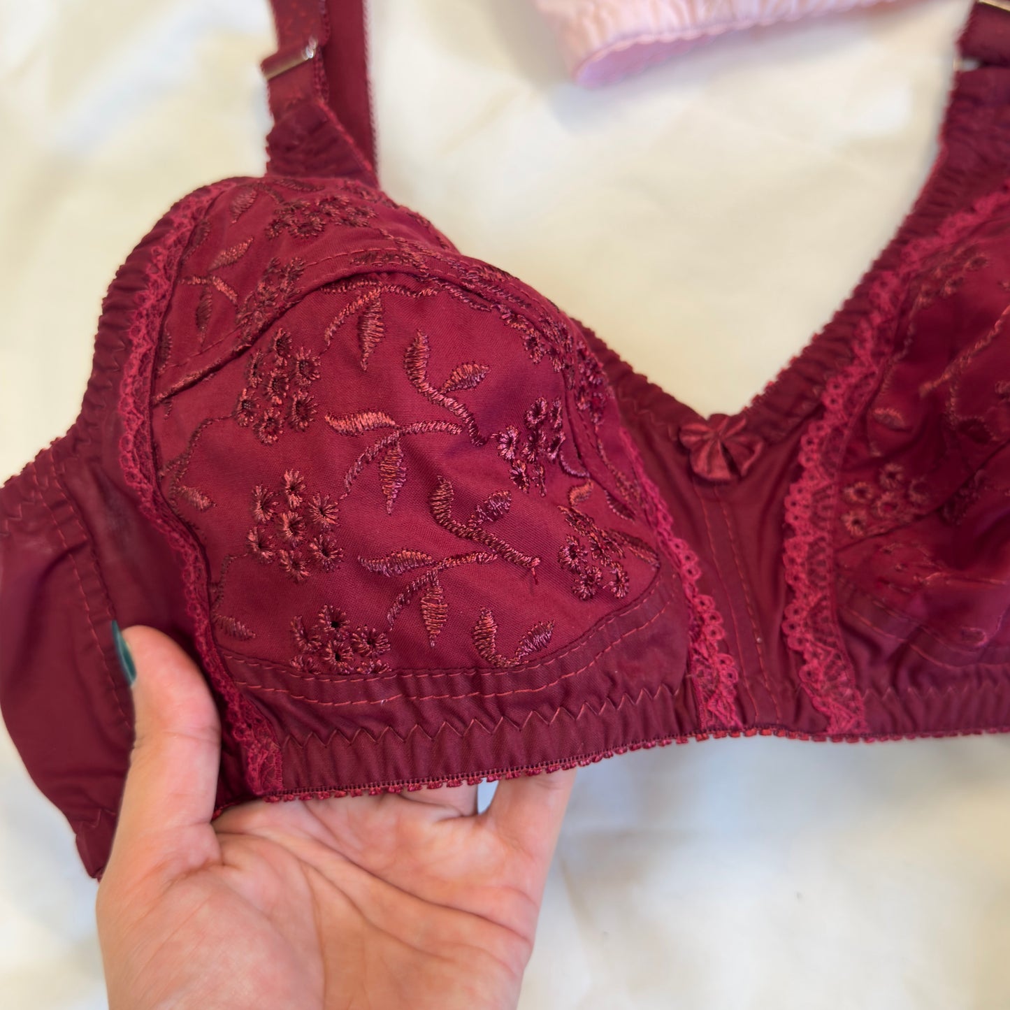 Basic Cotton Chikan Bra