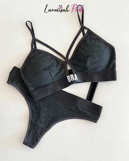 BRA Written Light Padded Bra Set.