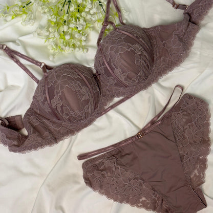 C Cup Imported Floral Bra Set