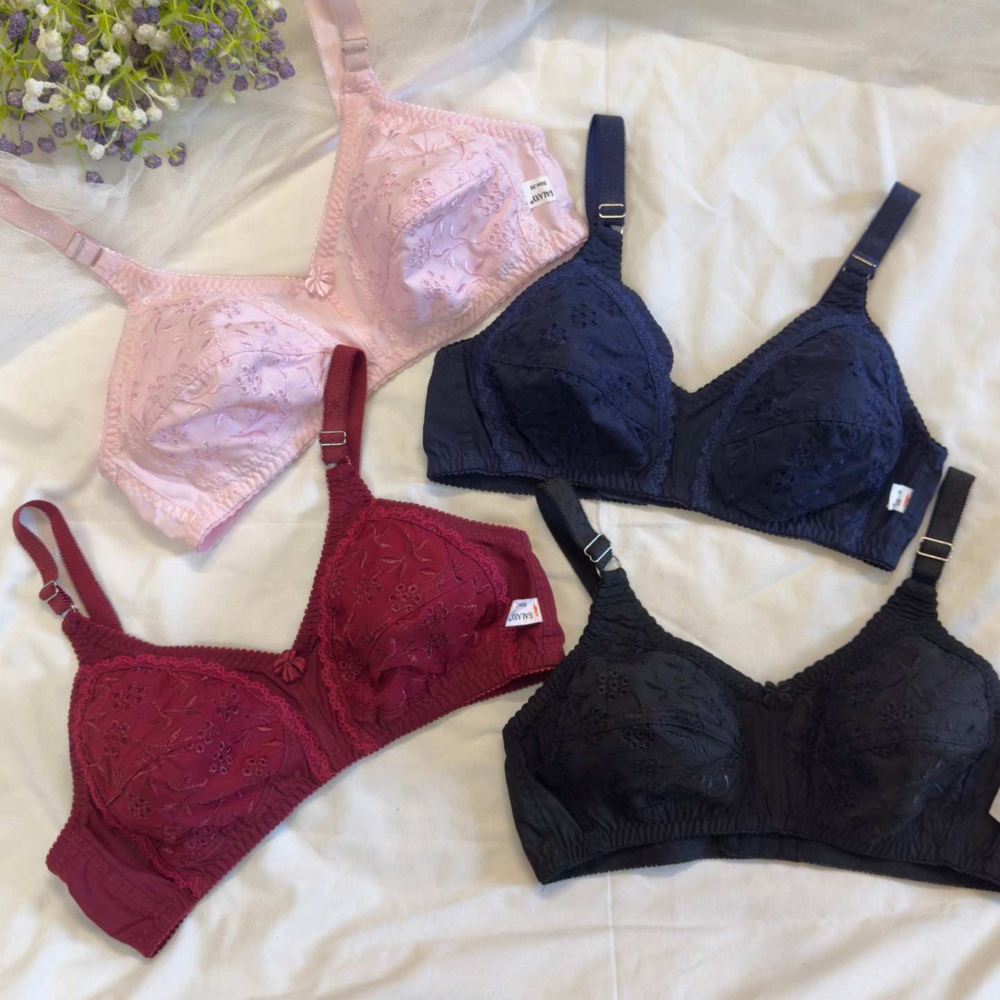 Basic Cotton Chikan Bra