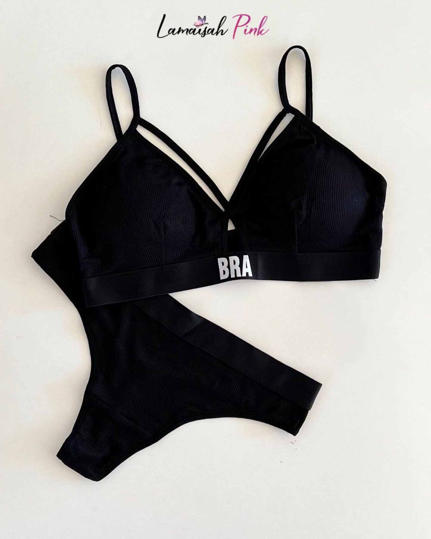 BRA Written Light Padded Bra Set.