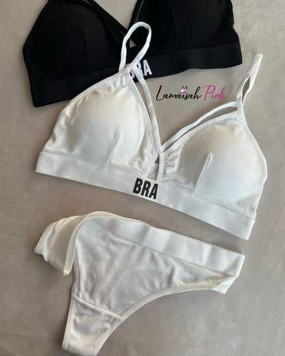 BRA Written Light Padded Bra Set.