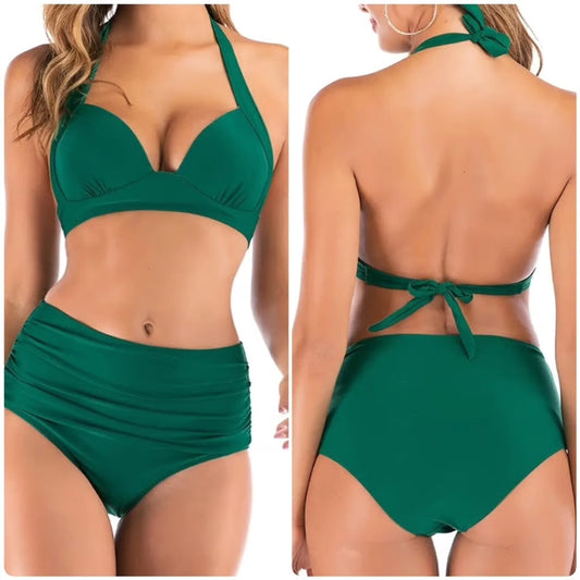 Green Stylish Two Piece Bikini