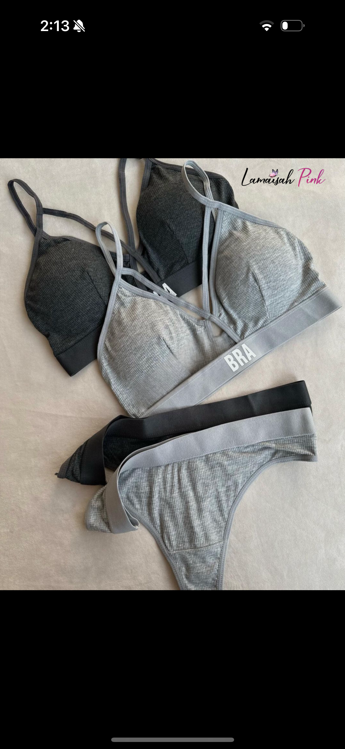 BRA Written Light Padded Bra Set.
